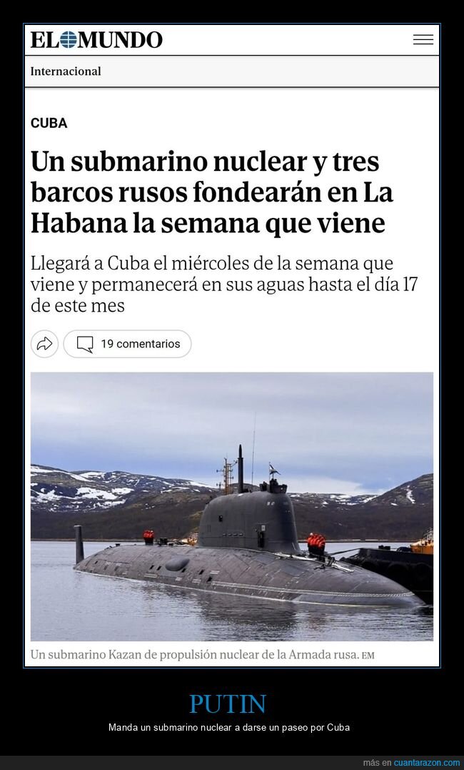 submarino nuclear,cuba,rusia