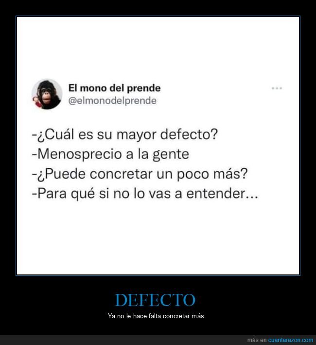 defecto,menospreciar,concretar