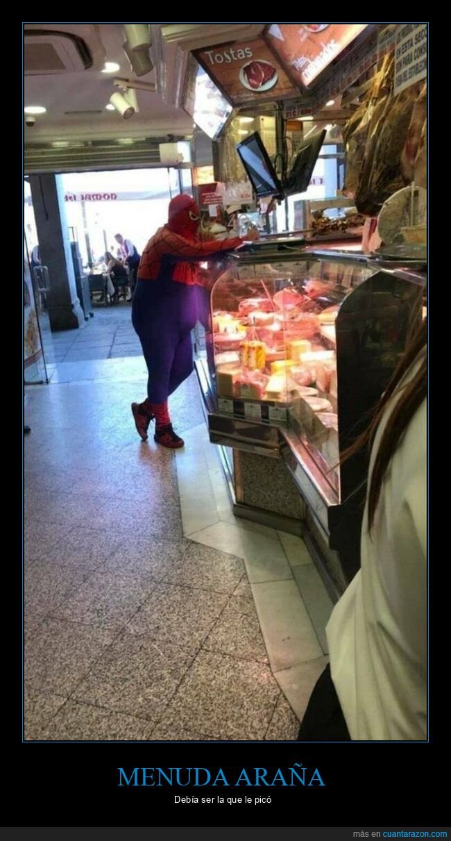 spiderman,gordo,carnicería