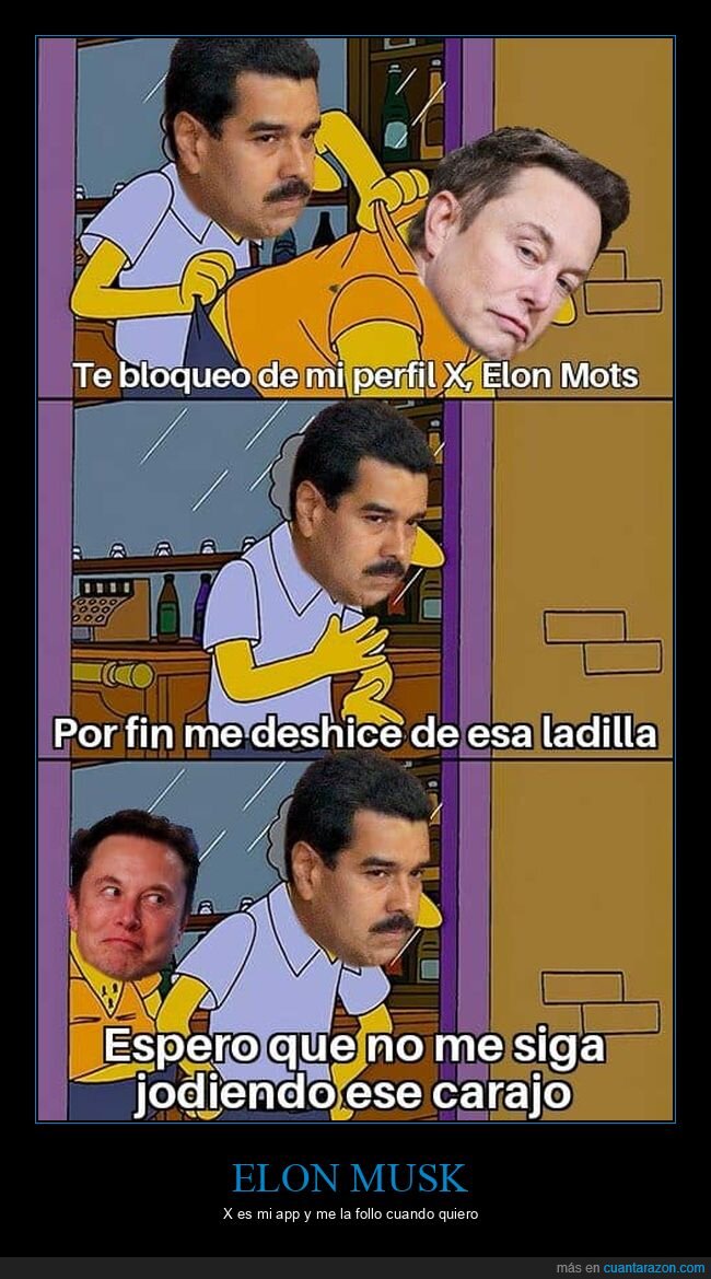 x,maduro,musk,vacilar,bloquear,desbloquear