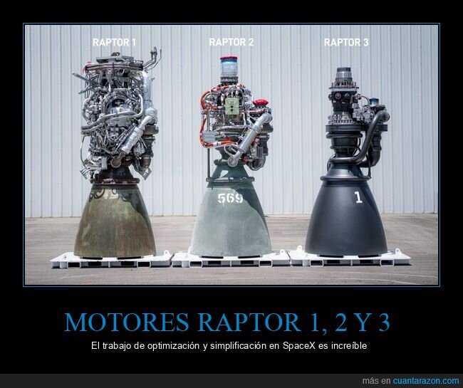 spacex,motores,raptor,comparativa