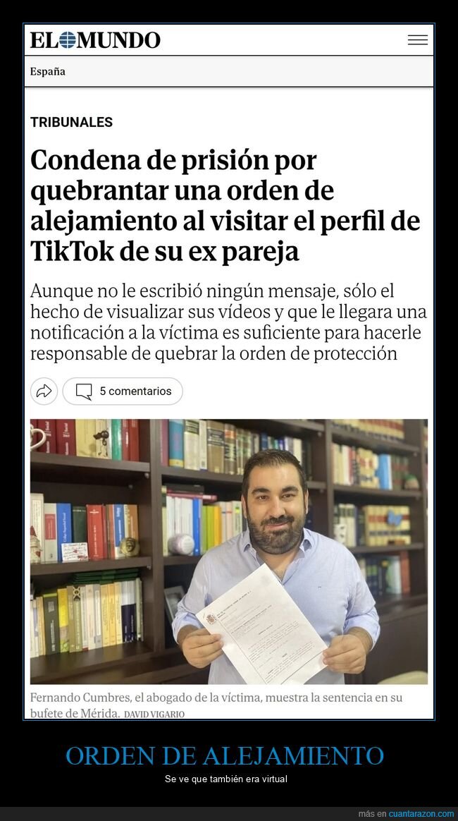 orden de alejamiento,tiktok