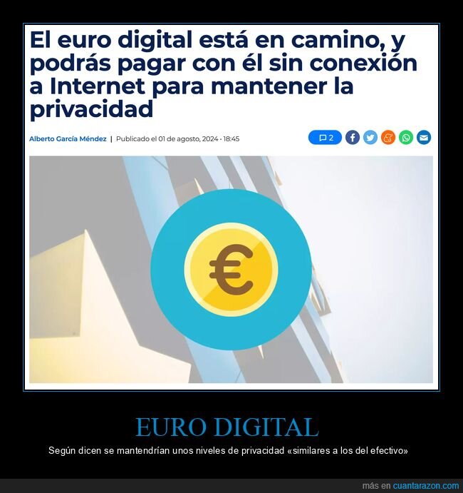 euro digital,privacidad