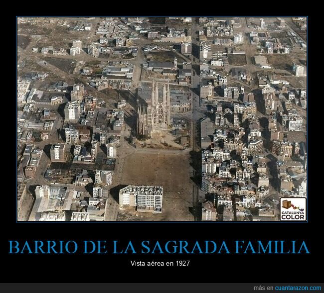 sagrada familia,vista aérea