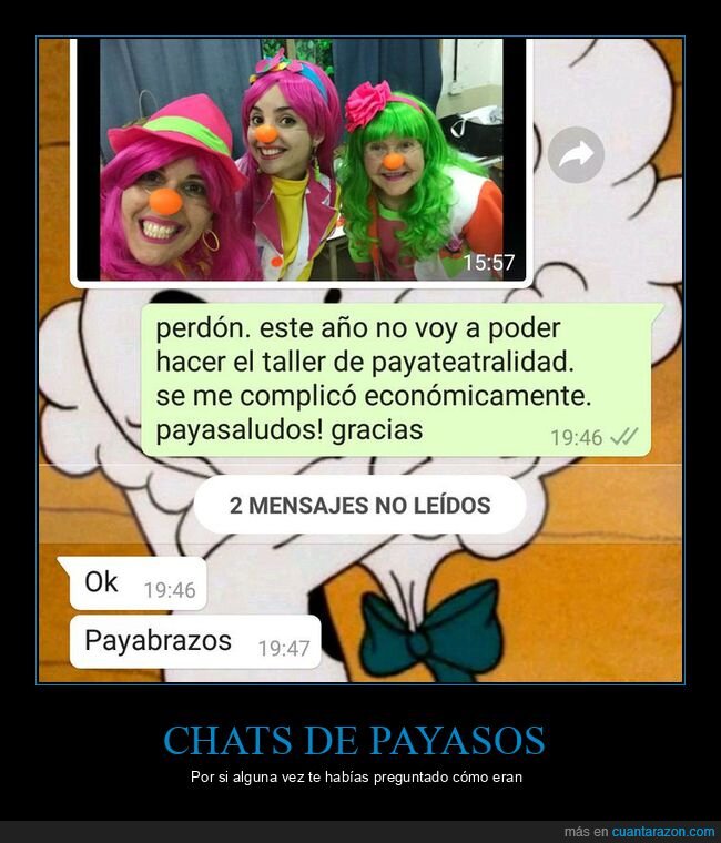 payasos,whatsapp