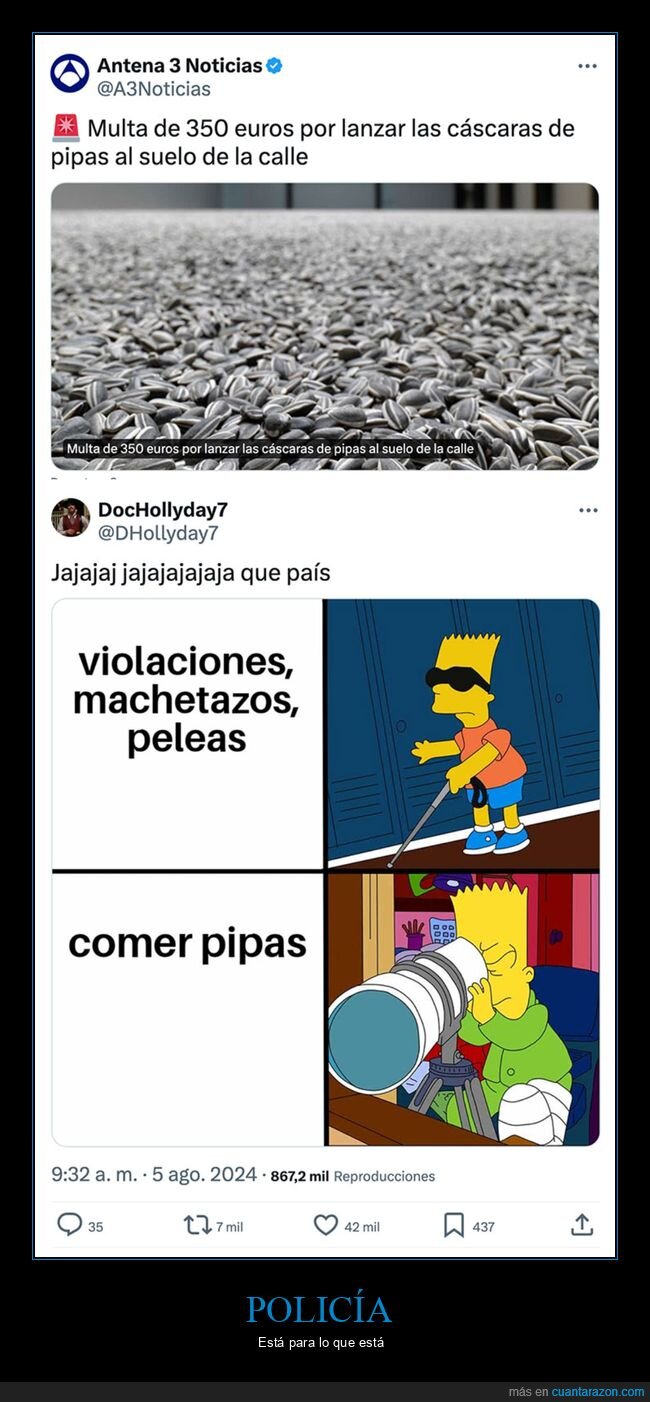 cáscaras,multa,pipas