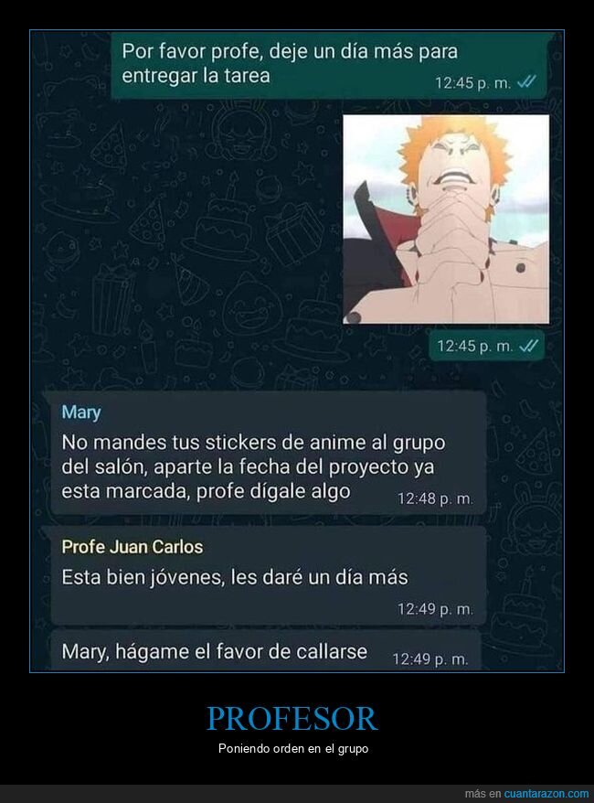 profesor,sticker,anime