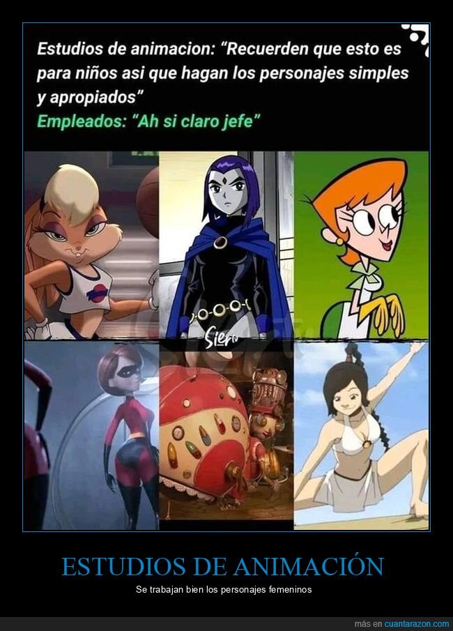 estudios de animación,personajes femeninos