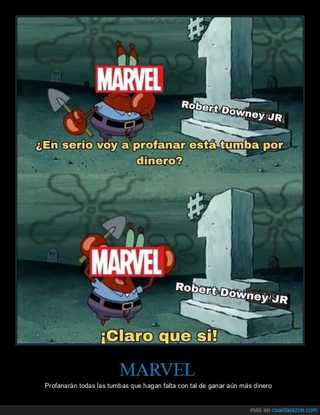 marvel,robert downey jr,tumba,profanar,dinero