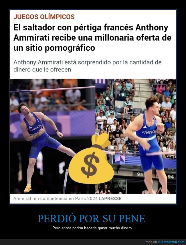 anthony ammirati,saltador con pértiga,oferta,juegos olímpicos