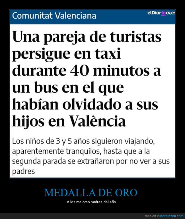 autobús,hijos,olvidar,padres del año,perseguir,taxi