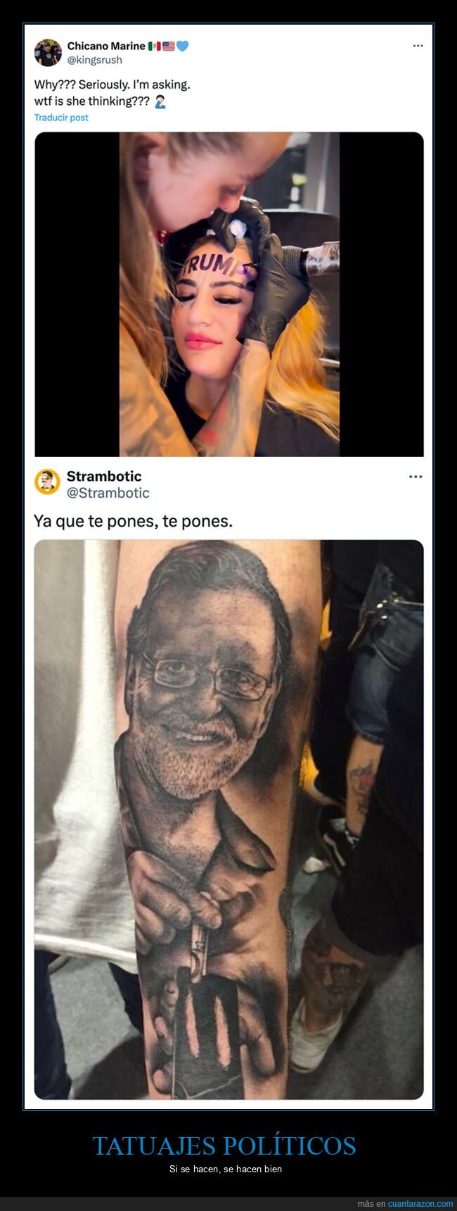 donald trump,políticos,rajoy,tatuaje