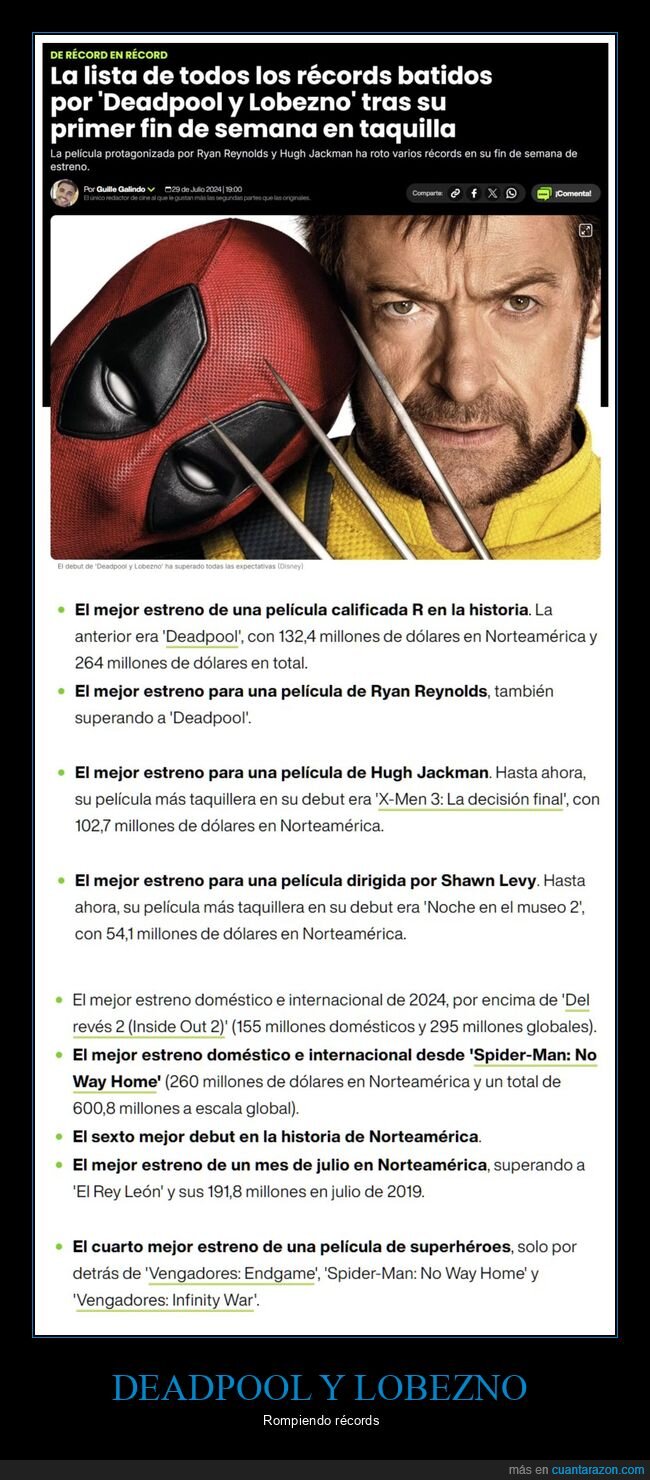 deadpool & wolverine,récords