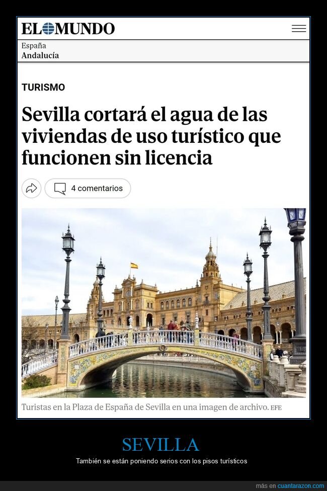 sevilla,cortar,agua,pisos turísticos,licencia