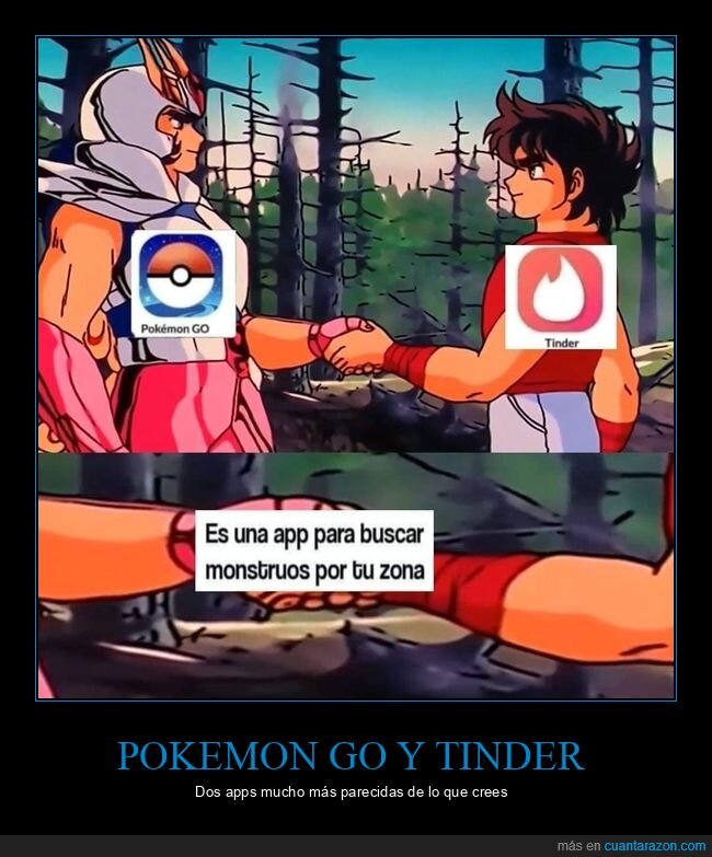 pokemon go,tinder,monstruos