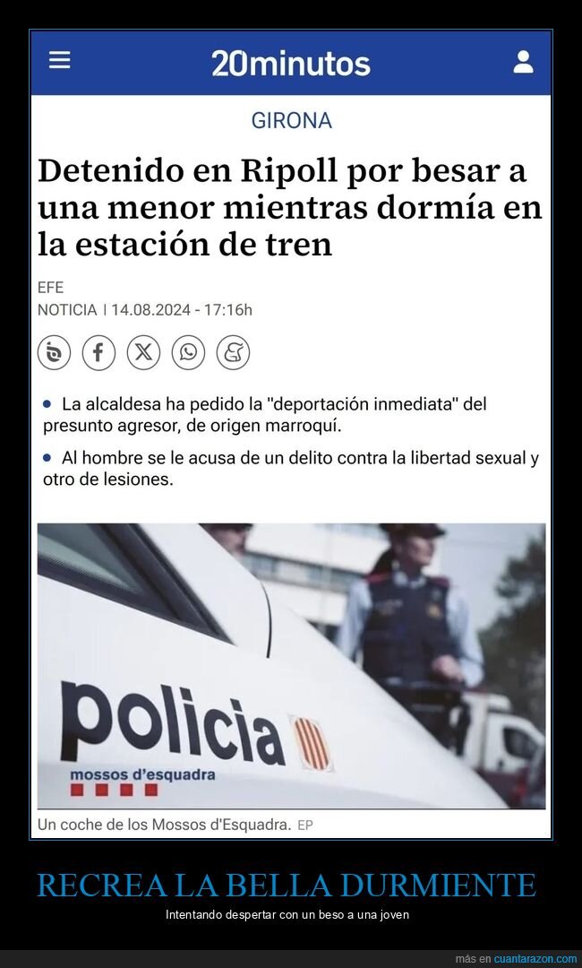 detenido,besar,menor,dormir