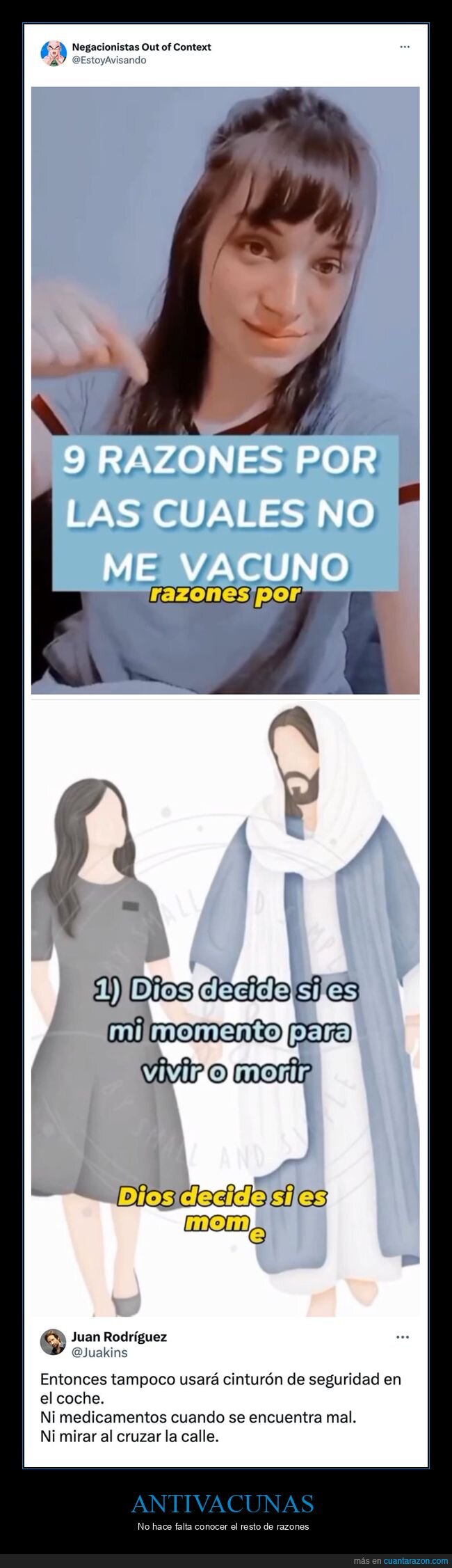 antivacunas,decidir,dios,negacionistas,vacunarse