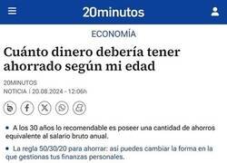 Enlace a El dinero que deberías tener ahorrado según tu edad