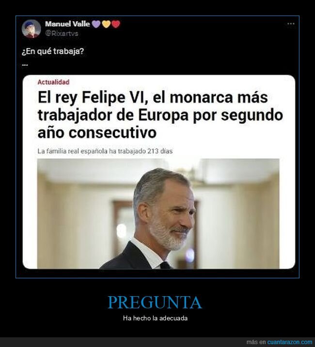 felipe vi,trabajador