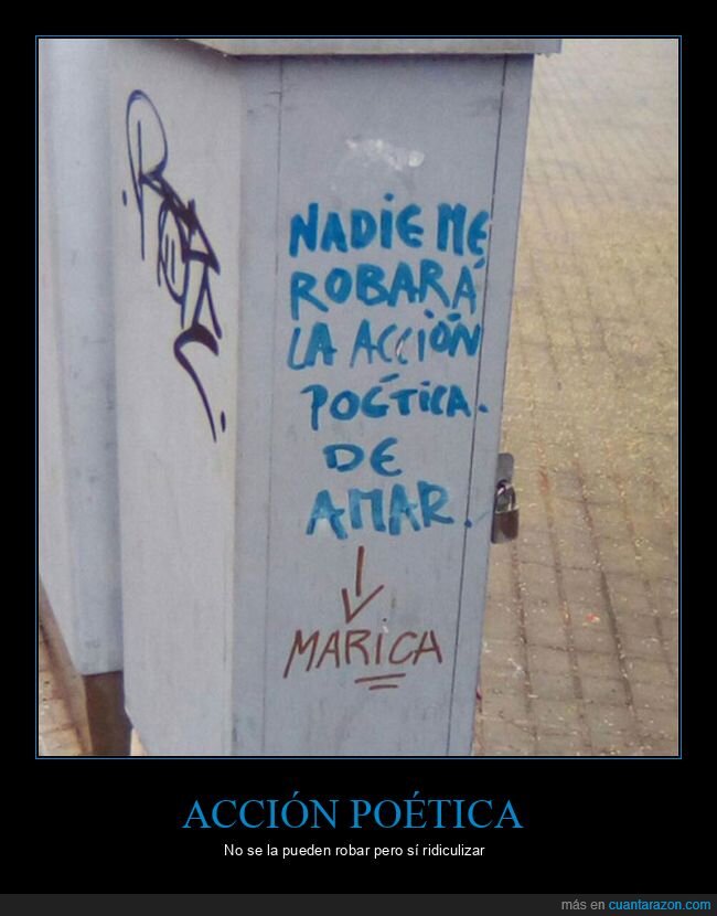 acción poética,amar,pintadas,robar