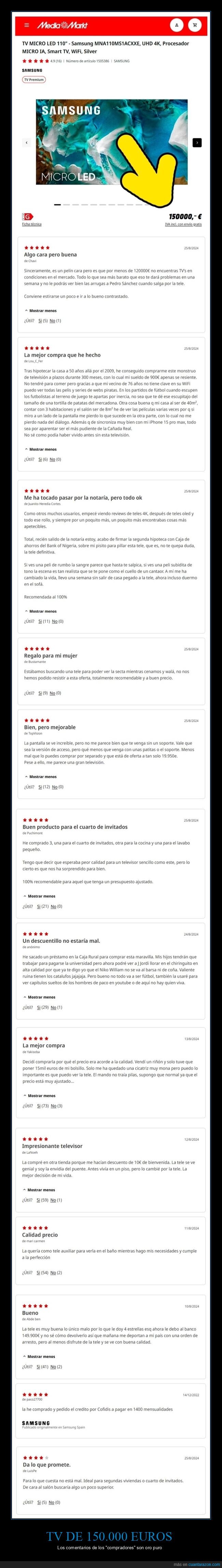 televisión,precio,comentarios