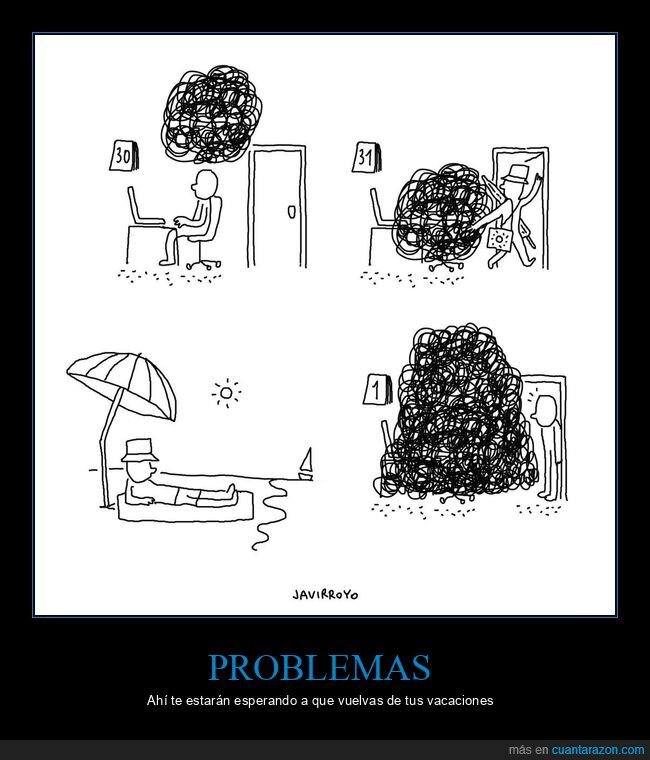 trabajo,problemas,vacaciones