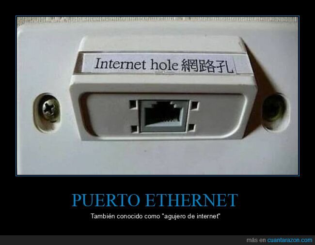 puerto ethernet,agujero de internet