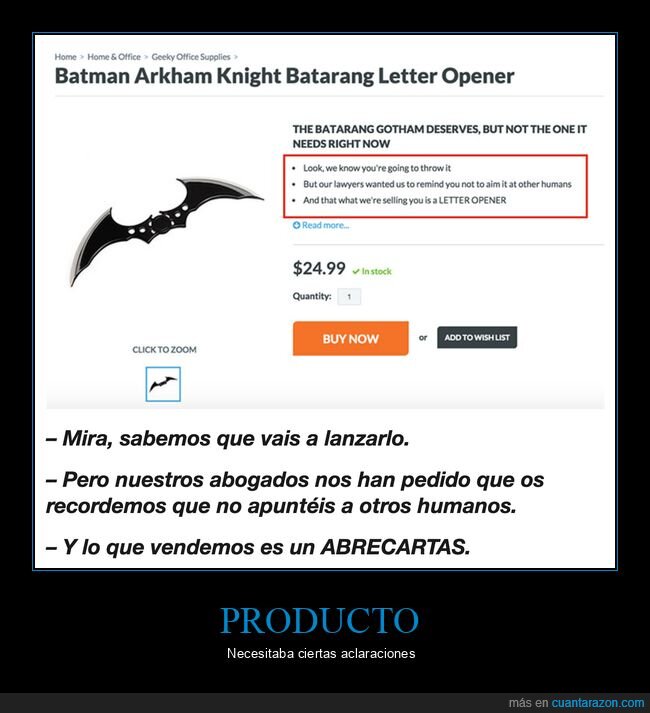 abrecartas,advertencia,batarang,batman