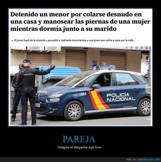 detenido,colarse,casa,pareja