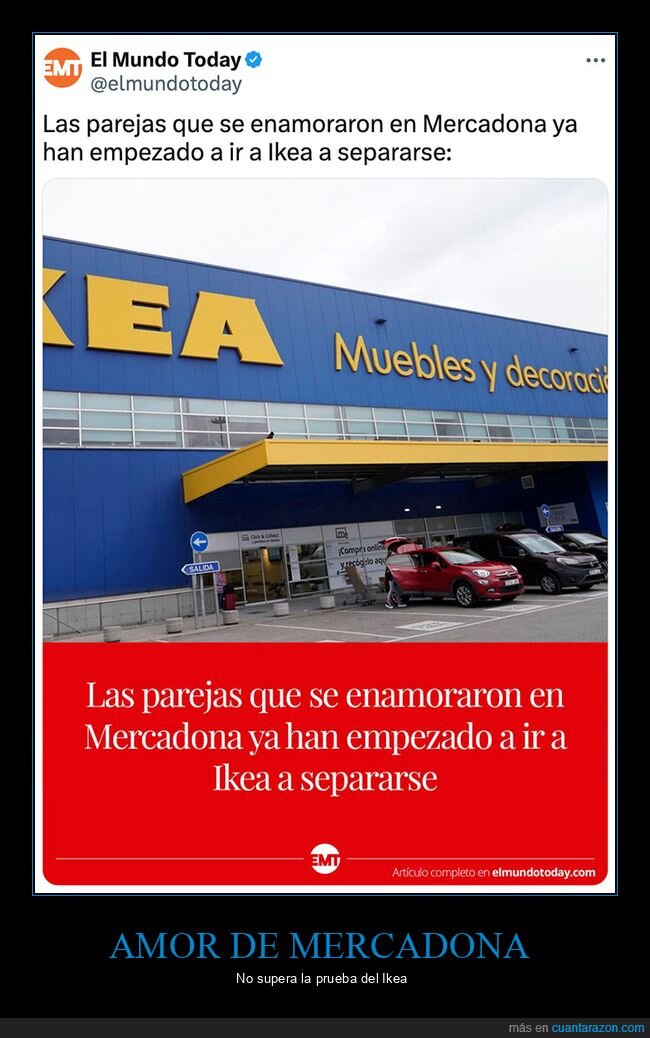 el mundo today,ikea,mercadona,parejas