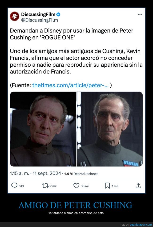 demanda,disney,peter cushing,rogue one,star wars