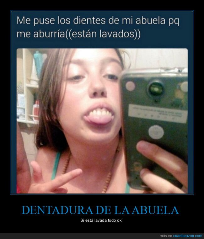 abuela,dentadura,dientes,lavados,wtf