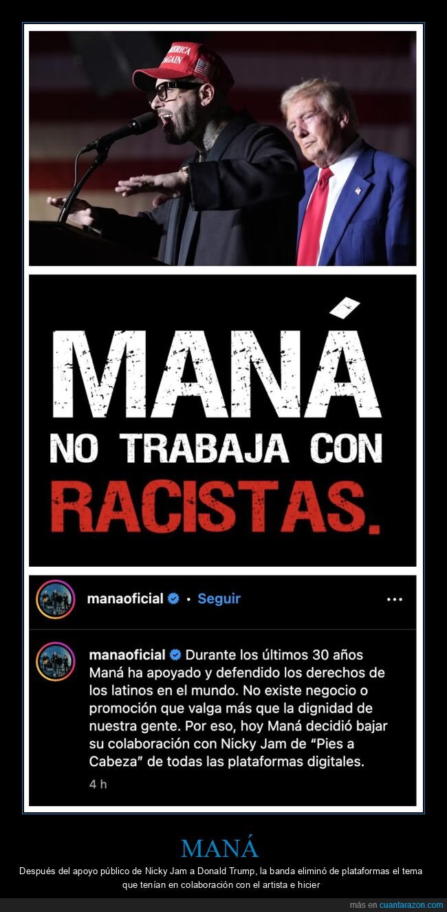 maná,nicky jam,donald trump