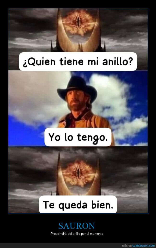 anillo,sauron,chuck norris,el señor de los anillos