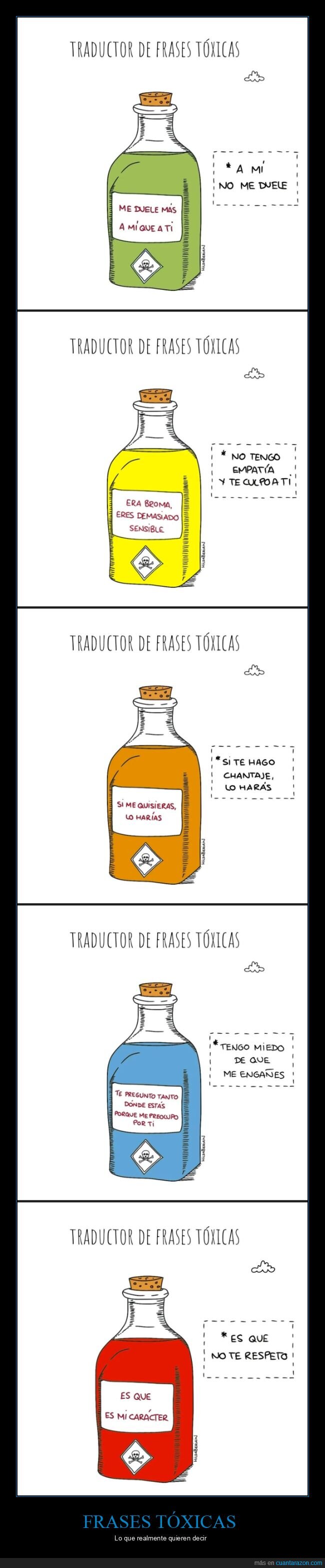 frases tóxicas,traducciones