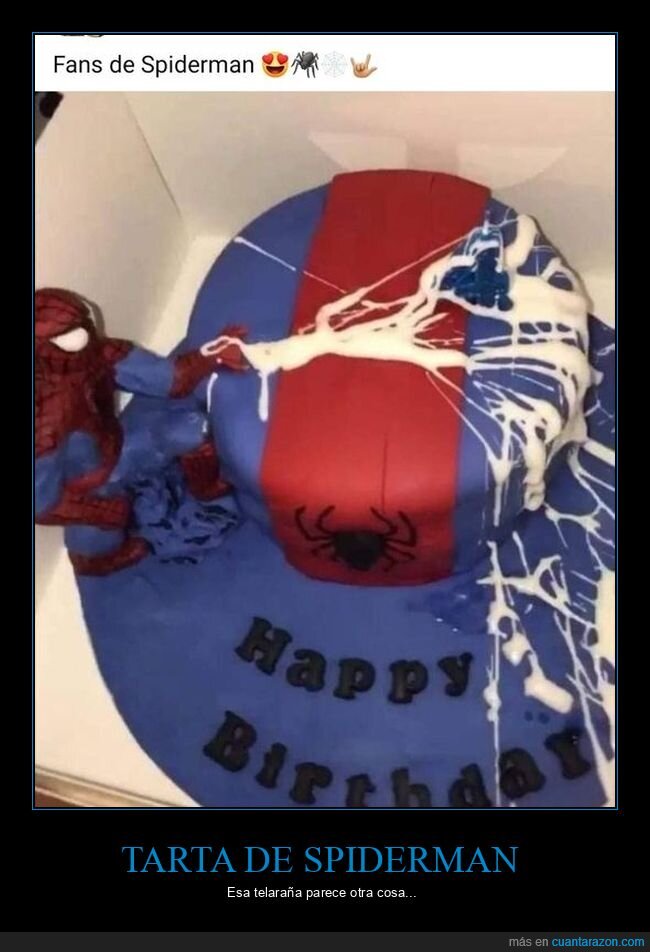 tarta,spiderman,telaraña