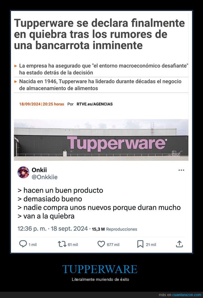 quiebra,tupperware