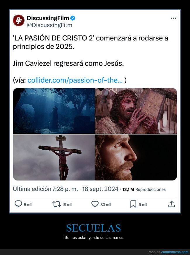 la pasión de cristo 2,secuela