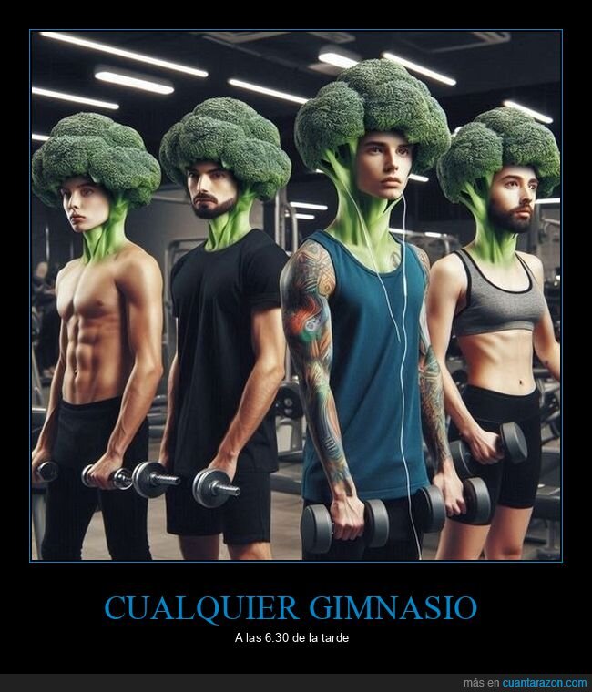 gimnasios,pelo brócoli