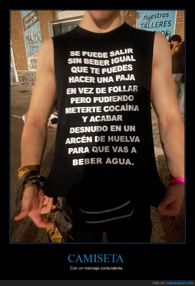 beber,camiseta,salir