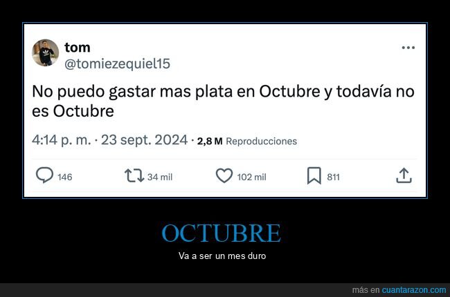 octubre,gastar,dinero