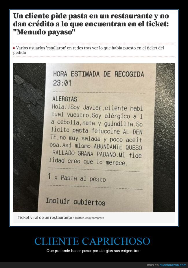 cliente,restaurante,alergias,ticket