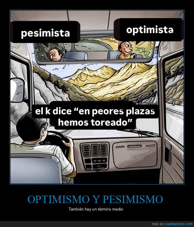 autobús,optimista,pesimista