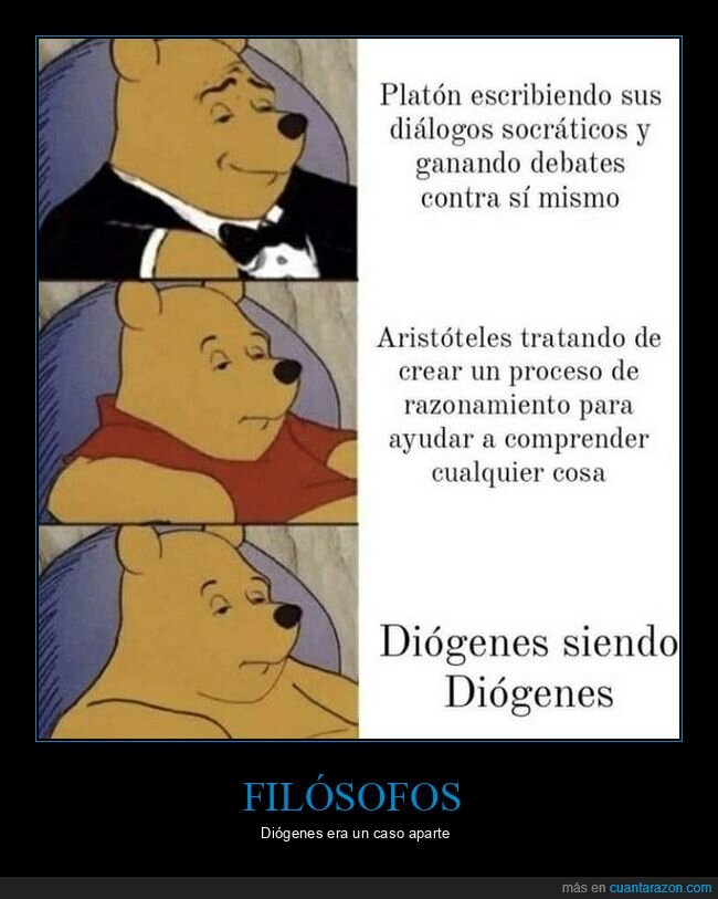 aristóteles,diógenes,platón,winnie the pooh