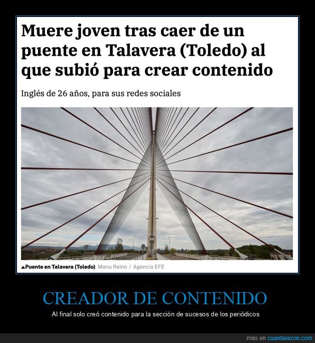 muerte,puente,creador de contenido