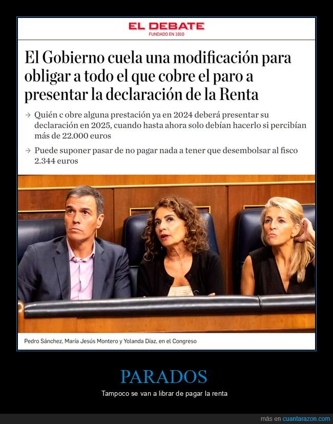 paro,declaración de la renta