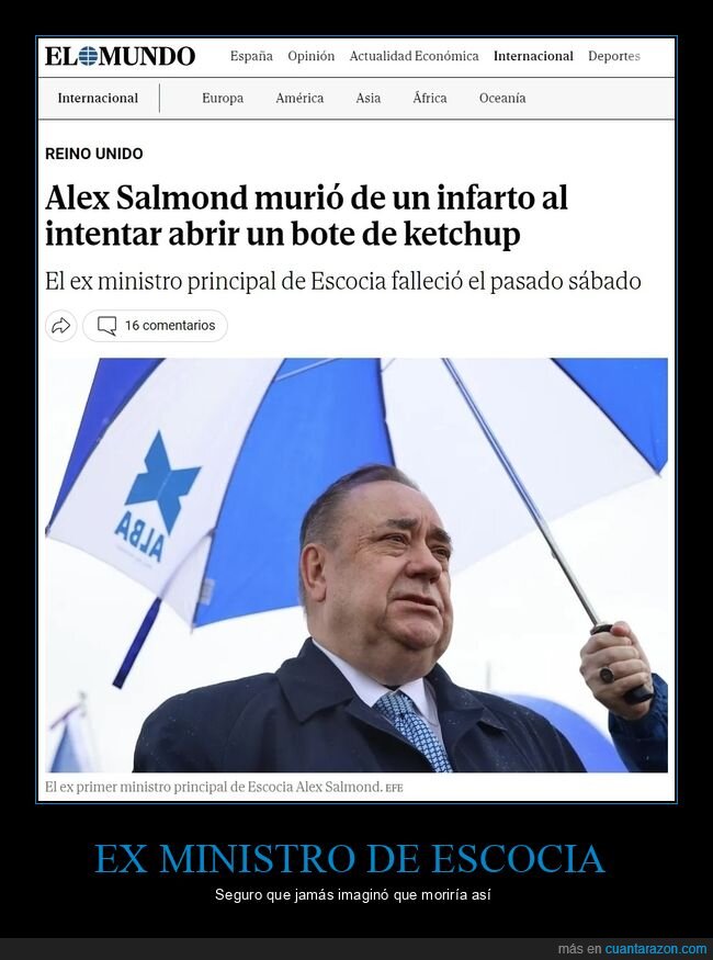 alex salmond,muerte,ketchup