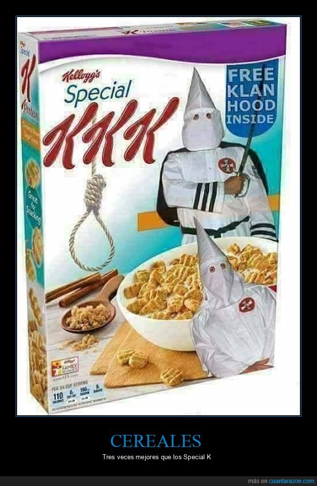 cereales,kkk,ku klux klan,special k