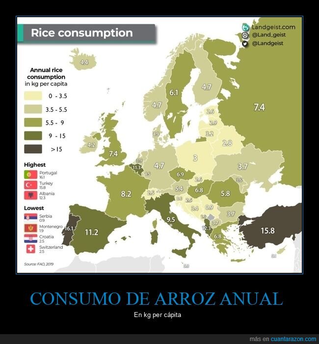 arroz,consumo,europa,países,mapas