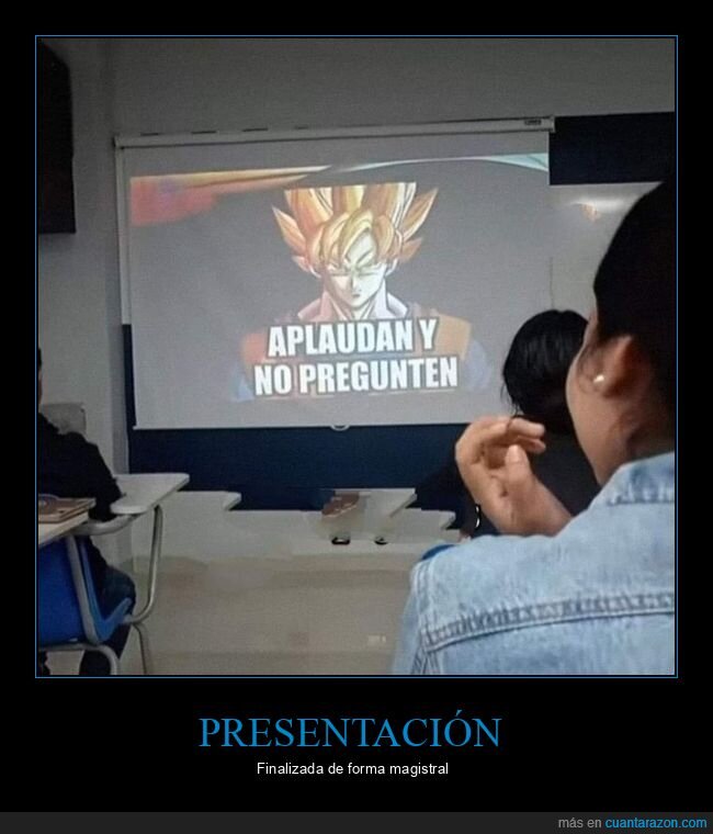 presentación,aplaudir,preguntar